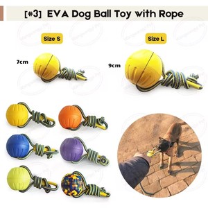 Balle <span class=keywords><strong>pour</strong></span> chien en EVA naturel Glifmeey, fabriquée en usine, <span class=keywords><strong>pour</strong></span> jouet en mousse EVA avec corde - Product Image 4