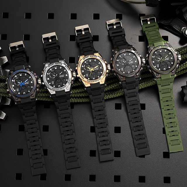 Fashion Men's Watches Sports Outdoor Waterproof Wrist Watch LED Stopwatch Clock Multifunction Electronic Watches ( WT2281)