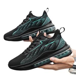 Men's Breathable Non-slip Casual Fashionable Sports Shoes Cushioning Pure Color Knitted Mesh Fabric <b>for</b> Walking <b>Running</b> - Product Image 1