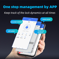 Serrure de porte intelligente Rixiang MS01 TTLOCK, contrôle par application IP, prise en charge du SDK Cloud, en alliage d'aluminium, déverrouillage par mot de passe/clé/application, pour portes en bois