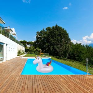 Bouée gonflable géante licorne, flotteur de piscine arc-en-ciel pour enfants et adultes, tube de bain pour fêtes estivales à la plage ou au lac - Product Image 5