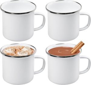 แก้วกาแฟแบบกำหนดเอง 400 มล. สลักลายด้วยเลเซอร์ แบบคลาสสิก ผนังเดี่ยว สแตนเลสเคลือบสีฝุ่น ปราศจากสาร BPA เหมาะสำหรับการเดินทาง เดินป่า ตั้งแคมป์ และดื่มกาแฟรอบกองไฟ - Product Image 1