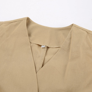 Kadın yaz rahat moda iki parçalı Set pamuk yelek kısa mahsul Tops & geniş bacak pantolon bayanlar örme kumaş katı desen - Product Image 5