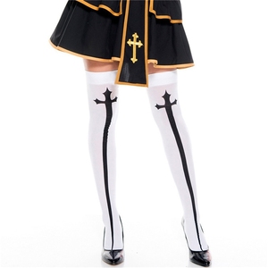 ZHEZHE mujer <span class=keywords><strong>Sexy</strong></span> monja Cosplay disfraz Adulto Purim carnaval Halloween fantasía disfraz - Product Image 5