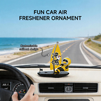Diffuseur d'arômes pour voiture, décoratif pour tableau de bord, alimenté par énergie solaire, sans besoin de charge, en forme de canard surfant, pour la décoration intérieure de la voiture