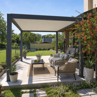 Système de plafond bioclimatique de haute qualité conçu pour l'électricité, mobilier d'extérieur motorisé, pergola bioclimatique en aluminium pour jardin