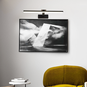 Minimalist Black Aluminum LED <b>Wall</b> Lamp 3500K Warm White IP20 <b>Wall</b>-Mounted for Living Room - Product Image 3
