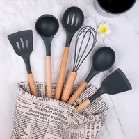Nouvel ensemble d'ustensiles de cuisine en silicone antiadhésif : spatule et louche à soupe – Outils de cuisine