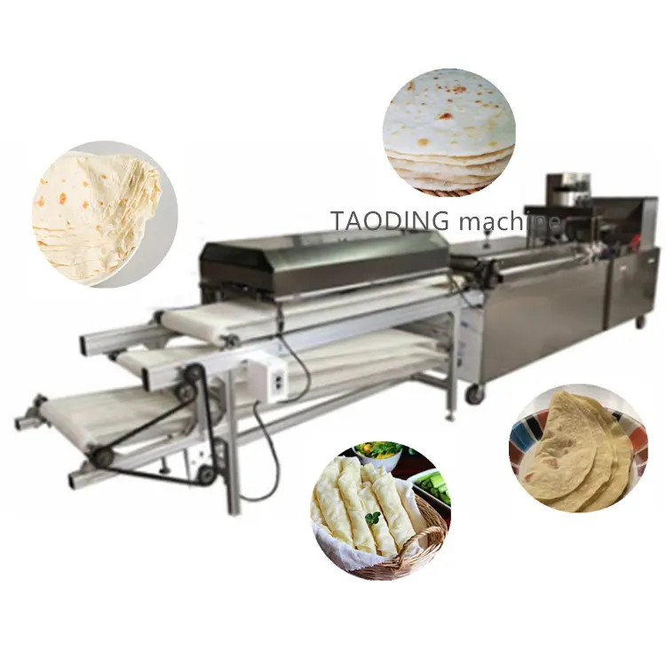 대형 피타 아랍어 빵 빵집 장비 기계 피타 빵 오븐 전기 chapati 프레스 기계 옥수수 만들기 기계