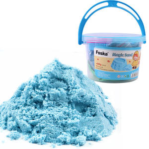 Foska école papeterie en boîte jouet sensoriel cadeau d'anniversaire 16 pièces moulable couleur sable magique enfants jouer ensemble avec château moules - Product Image 6