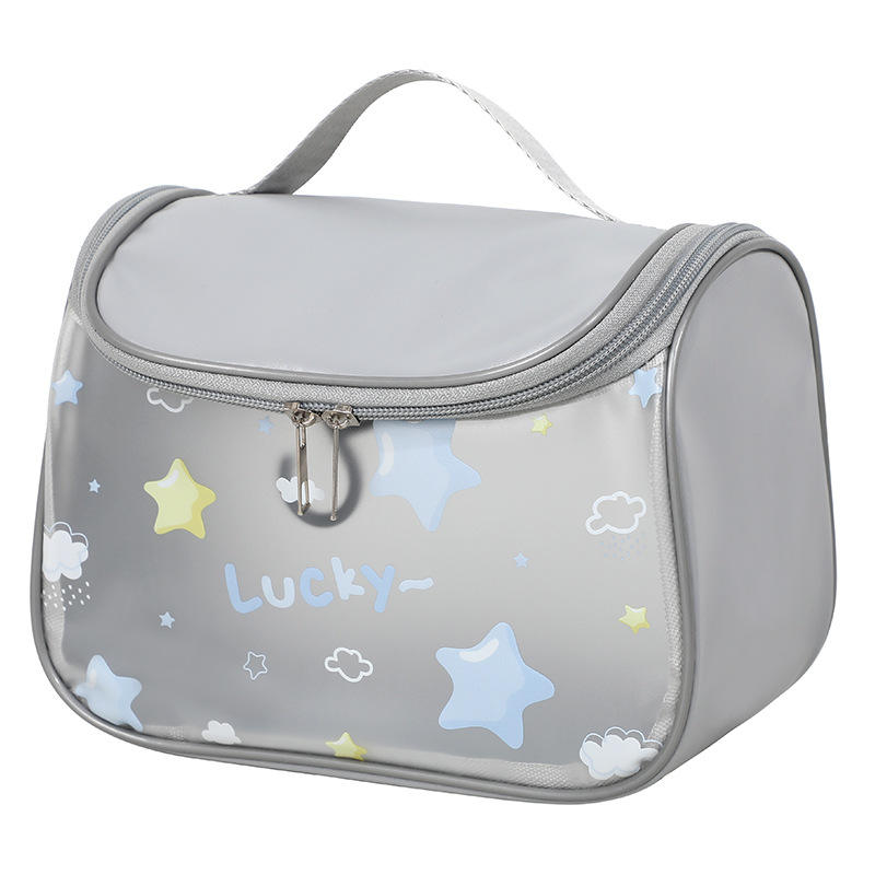 Gray frosted wash bag