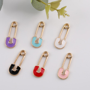 Pendentif épinglette en alliage coloré pour la fabrication de boucles d'oreilles, accessoires de bijoux DIY 61155 - Product Image 5