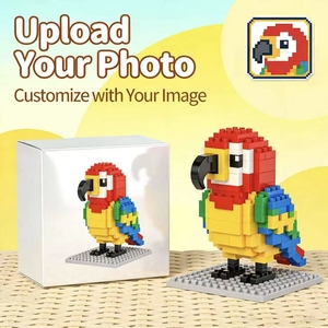 Bloques de Construcción Personalizados de Loros, Kit de Ladrillos DIY Personalizables, Ecológicos, de ABS No Tóxico, Seguros, Creativos y Educativos - Product Image 1