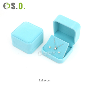 Custom Luxury Flannelette <b>Box</b> Luxury Earring Bracelet <b>Necklace</b> Ring Packaging Gift Countertop <b>Jewelry</b> Velvet Packaging <b>Box</b> - Product Image 3