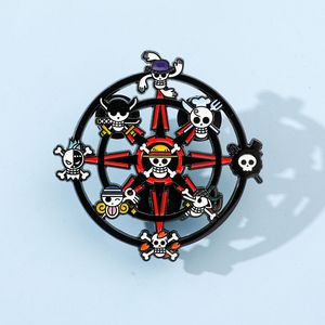 Pins de revers en émail de grande taille, de haute qualité, en métal, sur le thème de <span class=keywords><strong>One</strong></span> <span class=keywords><strong>Piece</strong></span> <span class=keywords><strong>Wanted</strong></span> Luffy <span class=keywords><strong>Zoro</strong></span>, pour collection de souvenirs et badges de dessins animés - Product Image 2