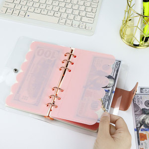 Nuovo Hot A6 Macaron risparmio sfida buste in contanti A6 Budget Binder PP denaro risparmio buste portafoglio Custom busta in contanti - Product Image 4