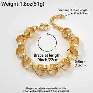 custom personnalisé fashion bracelets & <b>bangles</b> engraved interlocking hollow oval link luxury <b>men</b> women bracelets - Product Image 6
