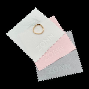 Chiffon de polissage pour bijoux en microfibre avec logo personnalisé, chiffon de nettoyage pour bijoux en argent sterling et en or - Product Image 1