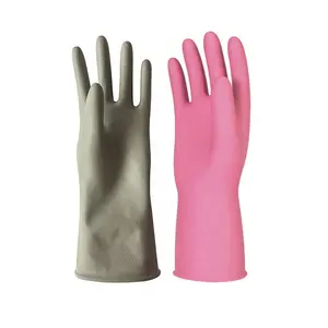 Latex wasserdichte silber gefütterte Geschirrs pül handschuhe