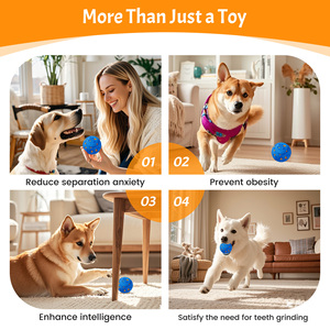 Interactieve hondenspeelgoed hondenbal, duurzaam bewegend speelgoed voor honden, verjaardagscadeaus, automatisch bewegend, stuiterend en roterend - Product Image 5