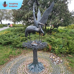 Statue d'art moderne de grande taille pour l'extérieur, en bronze sculpté, représentant un faucon ou un <span class=keywords><strong>aigle</strong></span> en vol, pour la décoration de jardin - Product Image 6