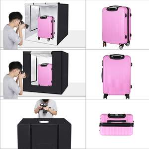 PULUZ 80cm 80W 8500LM Boîte à lumière de studio <span class=keywords><strong>photo</strong></span> portable avec 3 couleurs de fond Accessoires de photographie - Product Image 4