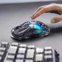 Souris de jeu sans fil programmable GravaStar Mercury M2 2,4 GHz, 26000 DPI, capteur PAW3395, design creux, rétroéclairage RVB, optique