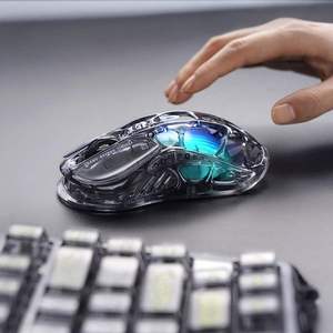 GravaStar Mercury M2 Wireless <b>Mouse</b>, Three 26000 DPI PAW3395 Sensors, Hollow Design Optical Tracking Gaming <b>Mouse</b> - Product Image 4