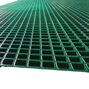 Fiberglass Composite Plastic FRP GRP Grating as Stair Treads / Platform / Walkways, Molded, Square Grid