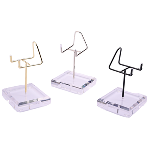 Penyangga tampilan batu dasar akrilik Medium dudukan kristal elegan Stan Modern bahan akik Mineral untuk rak pajangan Promosi - Product Image 2