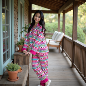 Conjunto de pijama estampado suave y cómodo de alta calidad para mujer, hermosa ropa de dormir para el verano para niñas, bajo MOQ OEM ODM disponible - Product Image 3