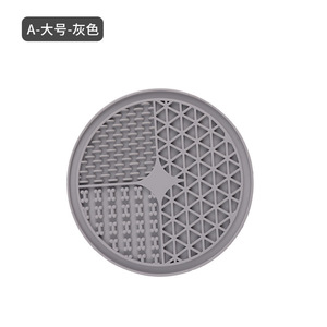 Super Factory Plastic Feeding <b>Mat</b> for Dogs Geometric Pattern Slow Eating Design Blue and Gray Colors - Product Image 3