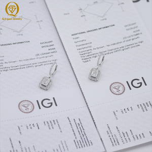 Diamante de Laboratorio Clásico con Corte Esmeralda, Platino, Oro Blanco, Color D, Claridad VVS, con Certificado IGI, Personalizado para Regalo de Boda - Product Image 5