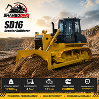 Bulldozer SD16 178 ch pour zones humides, faible pression au sol, traction puissante, équipement de drainage et de remise en état des zones boueuses