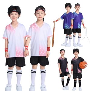 Ensemble de badminton pour enfants, garçons et filles, polyester (terylène) à séchage rapide, col en V, manches courtes, taille élastique, sports d'équipe - Product Image 3