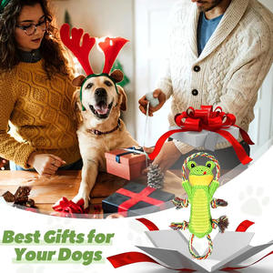 Giocattolo Interattivo per Cani: Simpatico Rana di Peluche con Corda Annodata, Gioco Sonoro per Tiro alla Fune, Giocattolo Rompicapo per la Pulizia dei Denti - Product Image 6