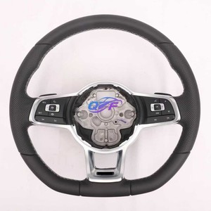 Volant de voiture pour Volkswagen <span class=keywords><strong>CC</strong></span> MAGOTAN VW Golf 6 Golf 7 R MK6 MK7 MK7.5 Polo Tiguan Passat GTl Volant en cuir - Product Image 1