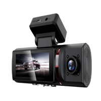 Caméra embarquée 4K 3 canaux en promotion avec caméras avant/arrière, écran IPS, Wi-Fi, DVR de voiture 512 Go et boîte noire, garantie 1 an