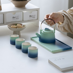 Ceramic Kung Fu <b>Tea</b> <b>Set</b> Porcelain With Lid Office Business Gift - Product Image 4