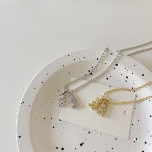 <span class=keywords><strong>Collier</strong></span> avec pendentif en forme d'ours, bijoux en laiton, plaqué or, Bling, diamant, cristal, cœur, ours en peluche, vente en gros - Product Image 5