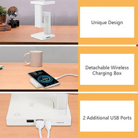 Lampe flottante anti-gravité Veilleuse LED USB moderne Contrôle tactile Gradation en continu Charge Lampe de bureau Salle de lecture sans fil