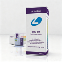 Bandelettes de test de pH 5 à 10 universelles, papier tournesol acide-alcalin pour l'eau, l'urine, la salive, le savon, le sol, la surveillance du pH alimentaire