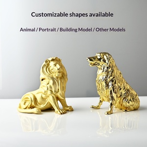 Artesanías Metálicas Personalizadas, Adornos de Escritorio Electrochapados, Modelos de Animales y Aeronaves con Empaque en Caja de Madera - Product Image 3
