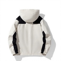 Blouson bomber unisexe décontracté personnalisé avec logo, capuche amovible, imperméable, coupe-vent, respirant, léger, pour l'extérieur, fermeture éclair intégrale, vente en gros