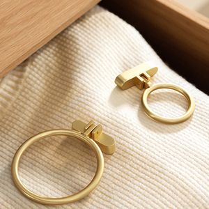 Qiansi Sang Trọng Vòng Brass Kẽm Hợp Kim Kéo Thả Xử Lý <span class=keywords><strong>Knobs</strong></span> Cho Đồ Nội Thất Tủ Tủ Cửa Ngăn Kéo Cách Sử Dụng Nhà Bếp Ứng Dụng - Product Image 2