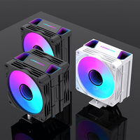 Lovingcool 2026 New Arrival White Black Air Cooling with 6pcs Direct Touch Heat Pipes Dual Tower Cooler TDP 220W 230W AMD INTEL