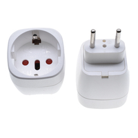 Adaptateur de prise de voyage européen CE ROHS, prise française EU 16A 250V en PC ignifuge vers prise allemande Schuko Type F