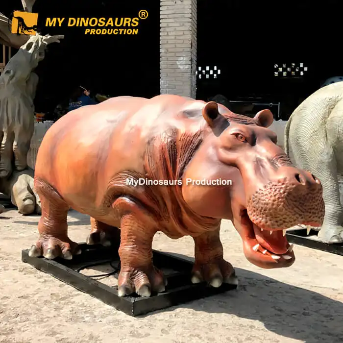 Mi DINO gran tamaño natural Animatronic Animal hipopótamo molde para venta