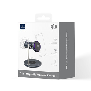 แท่นชาร์จไร้สายแม่เหล็ก Qi2.2 3-in-1 สำหรับโทรศัพท์ นาฬิกา หูฟัง สีดำ 15W 25W พร้อมระบบระบายความร้อน - Product Image 5