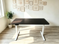 Bureau en métal réglable en hauteur électrique personnalisé avec un design moderne, bureau ergonomique pour travailler debout, pour la maison ou le bureau